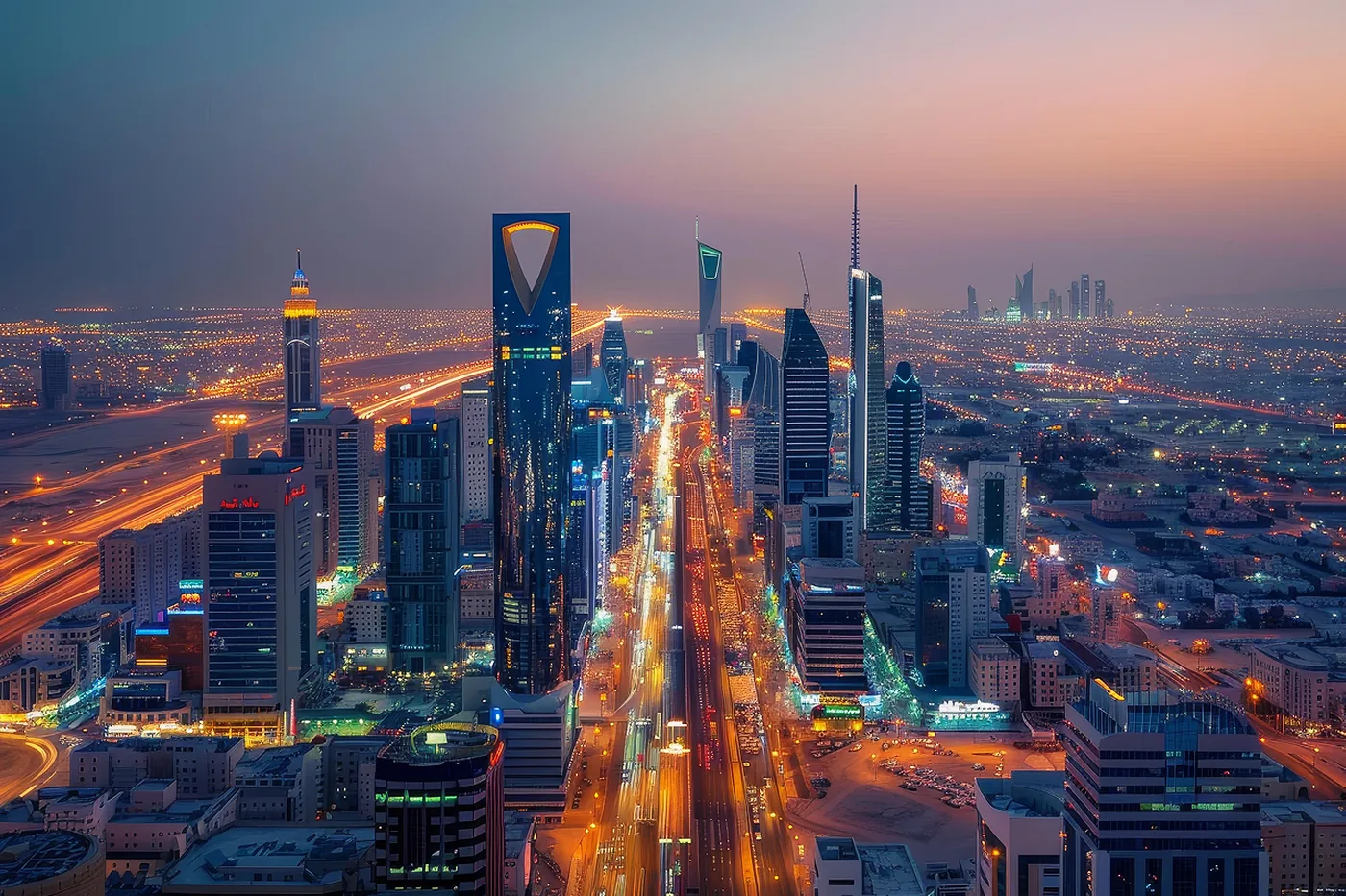 Skyline de Riyadh, capital da Arábia Saudita